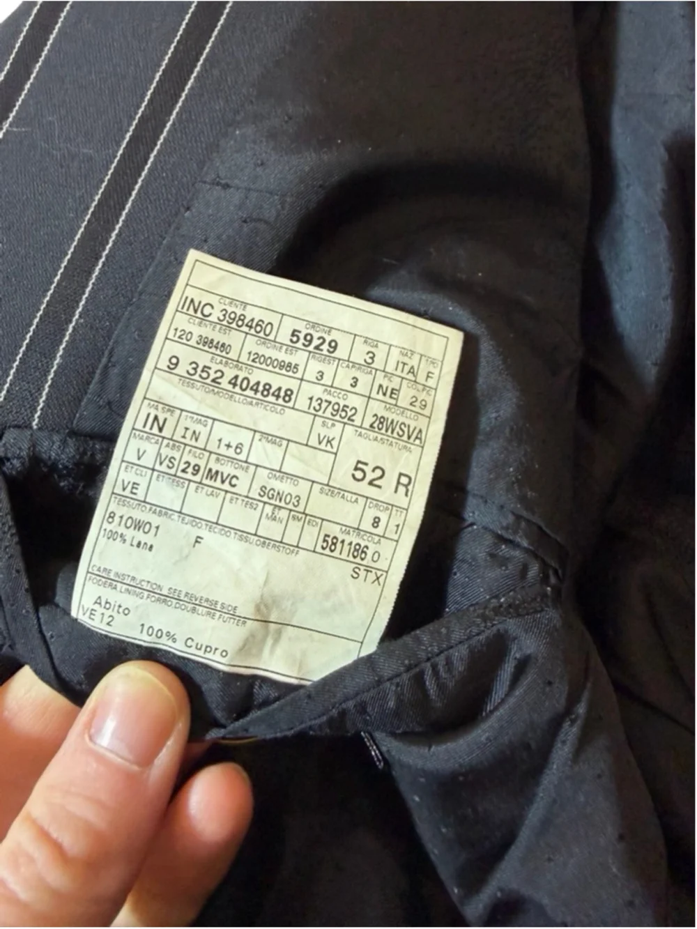 Versace Black Pinstripe Blazer 52R Wool Italy Medusa Logo Classic Tailored